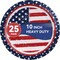 10'' Heavy Duty 4th of July Paper Plates 25 Count, Disposable Plates for Memorial Day/Independece Day/Labor Day/Veterans Day/Patriotic Party Decorations Supplies